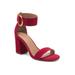 Women's Landon Dressy Sandal by Aerosoles in Red Suede (Size 10 1/2 M)