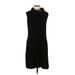 Casual Dress - Sweater Dress: Black Dresses - Women's Size Large