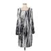 Calvin Klein Cocktail Dress - Shift: White Zebra Print Dresses - Women's Size Small