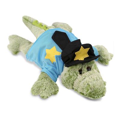 DolliBu Small Alligator Police Officer Plush with Cop Uniform and Cap - 11.5 inches