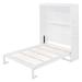 Full Murphy Bed Cabinet Folding Beds w/ Bookcase Headboard