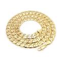 Luxury 9mm Gold Cuban Curb Chain Necklace - Gold Plating with Luxury Finish and Detailing - Elegant Gold Cuban Curb Chain Necklace Gold Jewellery for Men and Women (Length & Weight: 24 inch - 62.75 g)