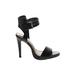 Aldo Heels: Strappy Stiletto Cocktail Party Black Print Shoes - Women's Size 5 - Open Toe