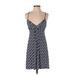 Tart Casual Dress - A-Line V Neck Sleeveless: Blue Dresses - Women's Size Small