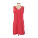 Cynthia Rowley TJX Casual Dress - Mini V Neck Sleeveless: Pink Solid Dresses - Women's Size 6