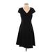 Karl Lagerfeld Paris Casual Dress - A-Line: Black Solid Dresses - Women's Size 4