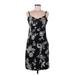 New York & Company Cocktail Dress - Slip dress: Black Damask Dresses - Women's Size 6