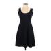 Herou Casual Dress - A-Line: Black Solid Dresses - Women's Size Large