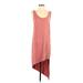 Splendid Casual Dress - Midi Scoop Neck Sleeveless: Pink Print Dresses - Women's Size Small