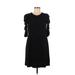 Ann Taylor LOFT Casual Dress - Sweater Dress: Black Solid Dresses - Women's Size Medium