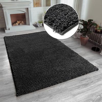 Hochflor-Teppich MY HOME "Shaggy 30" Gr. 1, grau, B:60cm H:30mm L:90cm, Kunstfaser, Teppiche, Teppich, Uni Farben, besonders weich und kuschelig, Kundenliebling Image