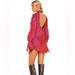 Free People Dresses | Nwt Free People Aries Mini Dress In Romantic Combo Mini Dress Size Xsmall | Color: Pink/Red | Size: Xs