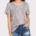 Free People Tops | Free People Tourist Blush Leopard Print Tee Shirt | Color: Gray/Pink | Size: M