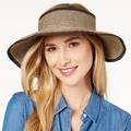 Nine West Accessories | Nine West Roll-Up Packable Sun Hat Visor Brown Upf 50+ | Color: Brown/Tan | Size: Os