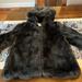 Zara Jackets & Coats | Big Girls Zara Fake Fur Hooded Coat, Size 11-12, Black | Color: Black | Size: 11-12