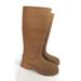 Zara Shoes | New Brown Tan Zara Lug Sole Mid-Calf Rubberized Boots Women's Sz 9 Eu 40 | Color: Brown | Size: 9