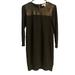 Michael Kors Dresses | Michael Kors Long Sleeve Black Faux Leather Sweater Dress Size Small | Color: Black | Size: S