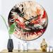 Design Art Red Black Chromatic Agate II Metal Wall Clock Metal in Black/Brown/Gray | 16 H x 16 W x 1 D in | Wayfair CLM102747-C16