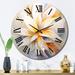 Design Art Dreamy Digital Spring Flowers I Metal Wall Clock Metal in White | 29 H x 29 W x 1 D in | Wayfair CLM84307-C29