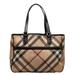 Burberry Bags | Burberry Nova Check Handbag Tote Bag Beige Black Pvc Patent Leather Women's | Color: Cream | Size: Os