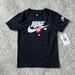 Nike Shirts & Tops | Nike Toddler Boy's T-Shirt Short Sleeve Crew Neck Dancing Boxy Black | Color: Black/Red | Size: 6b