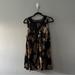 Free People Dresses | Intimately Free People Sleeveless Mini Dress Tunic Floral Size Xs | Color: Black/Tan | Size: Xs