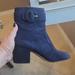 Nine West Shoes | Nine West Navy Blue Suede Boots | Color: Blue | Size: 7.5