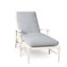 Summer Classics Croquet Aluminum 78.38" Long Reclining Single Chaise w/ Cushions Metal in White | Outdoor Furniture | Wayfair 333394+C014749W749