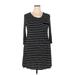 Arizona Jean Company Casual Dress - Mini: Black Stripes Dresses - Women's Size 2X-Large