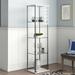 Wrought Studio™ Amhold Curio Cabinet Wood/Glass/Metal in White | 63.75 H x 16.75 W x 14.25 D in | Wayfair 51CBD28CAA69451B9B4E68BAF8D6B4F6