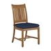 Summer Classics Croquet Patio Dining Side Chair w/ Cushions Wood in Brown/Gray | Wayfair 28314+C0314222N