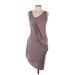 Bar III Casual Dress - Sheath: Gray Dresses - Women's Size Large