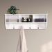 Red Barrel Studio® 4 - Hook Wall Mounted Coat Rack Wood/Metal in White | 13.79 H x 38.6 W x 7.88 D in | Wayfair D2C656760ADB45AF8F1BC831E018E80A