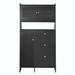 Red Barrel Studio® Pantalion Accent Cabinet Wood in Black | 82 H x 39.2 W x 7 D in | Wayfair 921143928E3B4C4488AB34F030190FA7