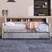 House of Hampton® Jasmone Solid Wood+MDF Bed Upholstered in Gray | 34.3 H x 80.3 W x 77.9 D in | Wayfair A940BBAB5C8B4C0D896225175A03E849