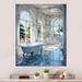 Winston Porter Bathroom Tranquil Reflections II - Bathroom Metal Wall Decor Metal in Blue/White | 32 H x 24 W x 1 D in | Wayfair