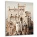 Ebern Designs Castles Minimalist Majesty I - Castles Metal Wall Art Prints Metal in Brown | 32 H x 24 W x 1 D in | Wayfair