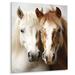 Gracie Oaks White & Brown Horse Dynamic Duo V - Animals Horse Metal Wall Decor Metal in Brown/White | 20 H x 12 W x 1 D in | Wayfair