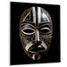 Bungalow Rose Ethnical Traditional African Mask X - African Tribal Metal Wall Art Prints Metal in Black/White | 32 H x 24 W x 1 D in | Wayfair