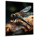 Ebern Designs Dragonfly Portrait Vibrant - Animals Dragonfly Metal Wall Decor Metal in Brown | 32 H x 16 W x 1 D in | Wayfair