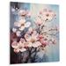 Winston Porter Pink Grey Dogwood Dream - Floral & Botanical Metal Wall Art Metal in Brown/Gray/Pink | 20 H x 12 W x 1 D in | Wayfair