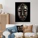 Bungalow Rose Ethnical Traditional African Mask III - African Tribal Metal Wall Decor Metal in Black/Brown/Red | 20 H x 12 W x 1 D in | Wayfair