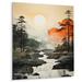 Millwood Pines Bold Geyser Natures Fountain V - Landscape & Nature Metal Wall Decor Metal in Brown/Gray/Orange | 20" H x 12" W x 1" D | Wayfair