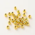 Perles rondes plaquées or platine pour bricolage entretoise en cuivre perles d'extrémité pour