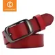 Ceinture en cuir véritable pour femme sangle décontractée sangle assortie courte couleur pure