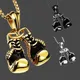 Collier pendentif double boxe pour homme bijoux de sport fitness hip hop chic cool homme