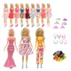 Vêtements pour poupée 11.5 accessoires de mode jouets pour enfants 2 robes 1 trempée 5 mini