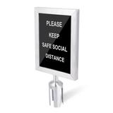 CSL 5847SS Sign Frame for 500SS Stanchion, Black, Silver