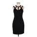 Guess Cocktail Dress - Mini: Black Solid Dresses - Women's Size 8