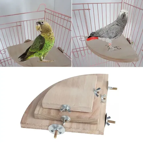 1pc Vogel Papagei Holz Plattform Stand Rack Spielzeug Hamster Zweig Sitz stangen für Vogelkäfig